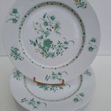 8 flat plates in Limoges Bernardaud porcelain model Beijing