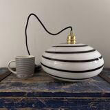 Spiral glass pendant light