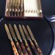 Dessert cutlery service of 12 horn and vermeil knives