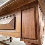 Solid walnut farmhouse castle table 1900 XXL