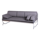 Bauhaus Sofa in Chrome and Fabric from Robert Slezak, Czech, 1930s