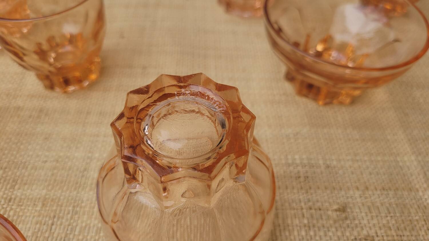 60's amber glasses