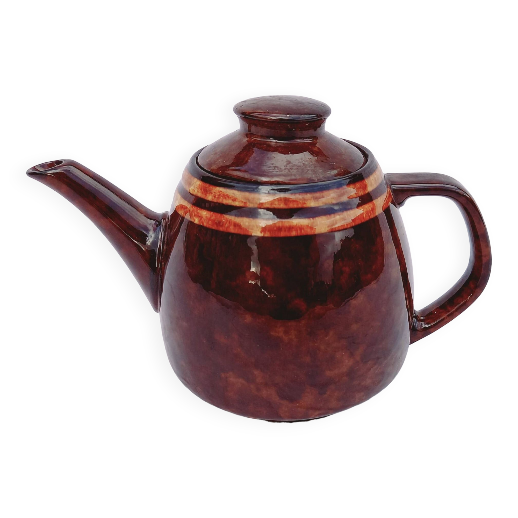 Vintage glazed stoneware teapot