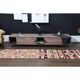 Vintage Turkish Oushak Handmade Wool Cotton Pink Runner Rug 69x333