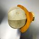 Italian cocoon wall lamp, resin and pine, circa 1970s