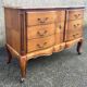Louis XV style crossbow chest of drawers with 3 cherry drawers, 1960s