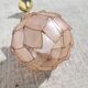 Lotus ceiling lamp in pink mother-of-pearl and brass