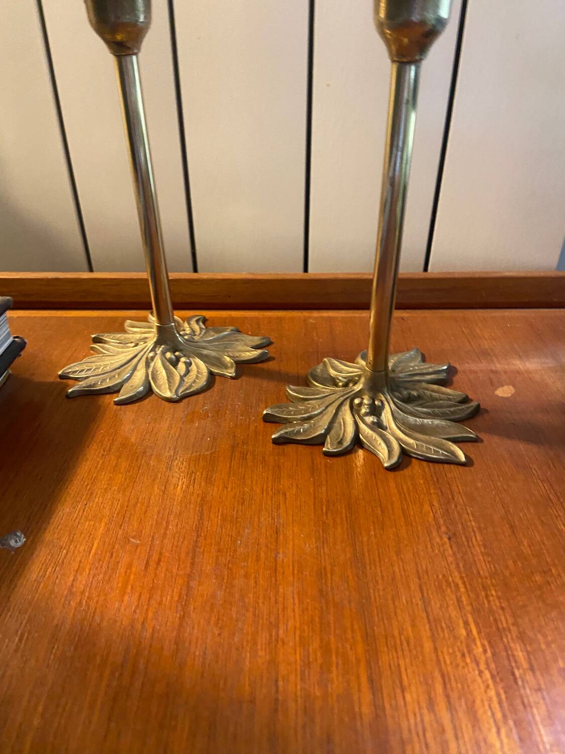 Pair of vintage brass candlesticks