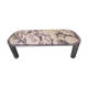 Table basse rectangulaire vintage italie 1970 en marbre et chrome