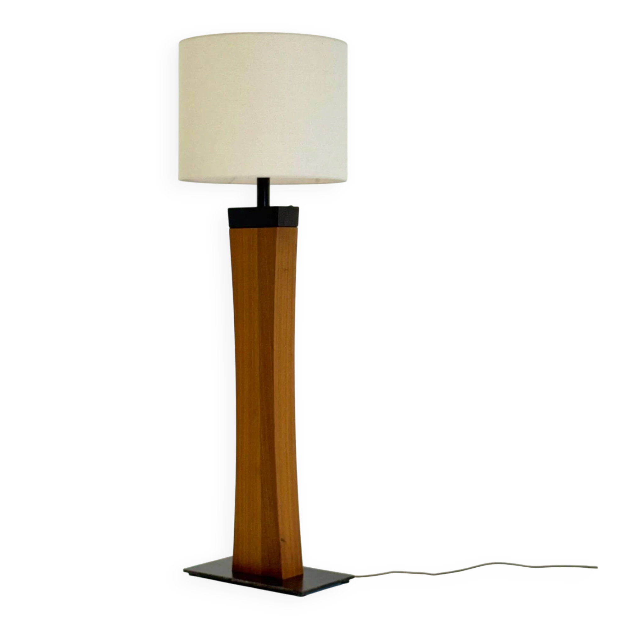Lampe de sol en teck des années 50 italienne