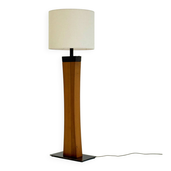 Lampe de sol en teck des années 50 italienne