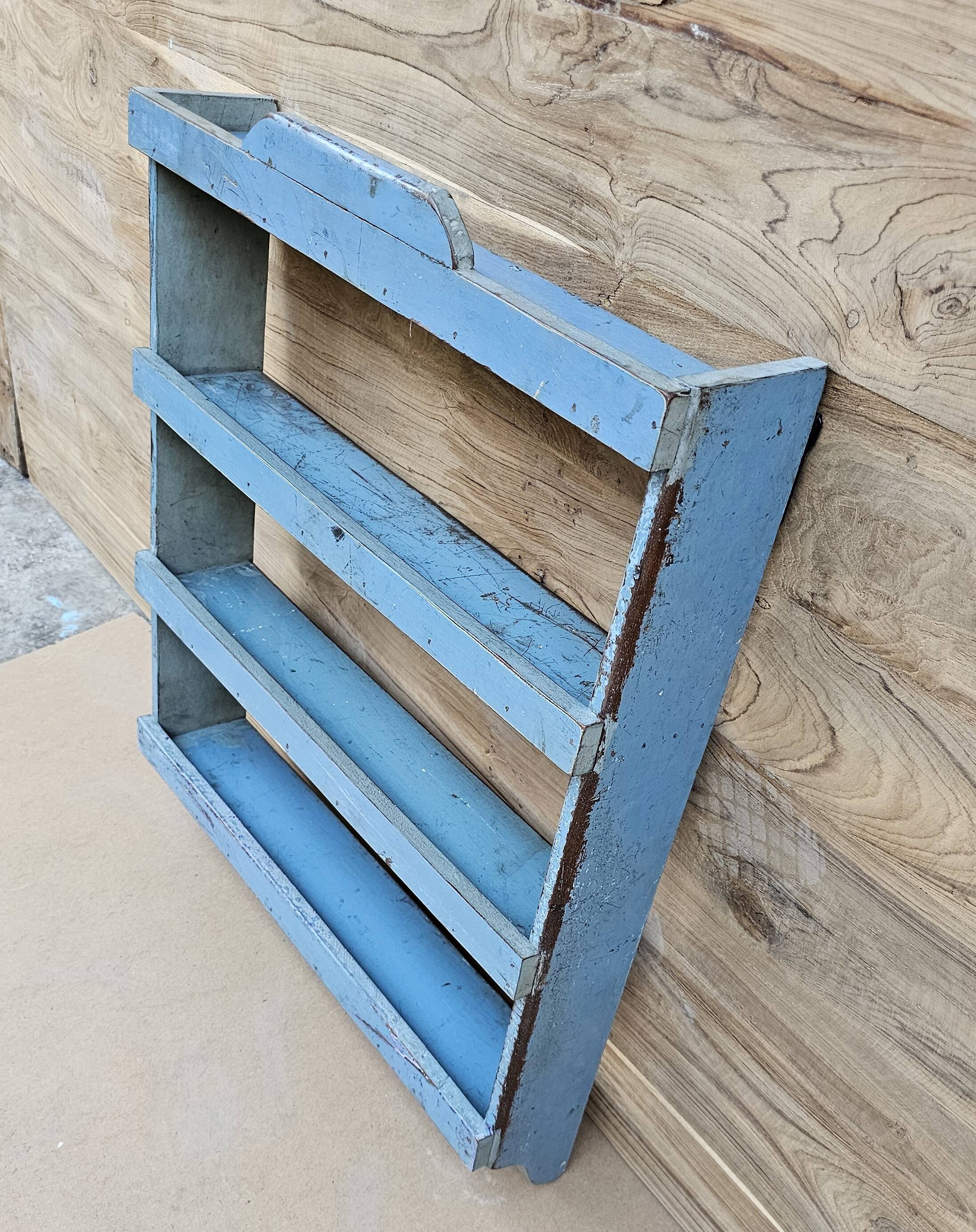 Burmese teak wall shelf