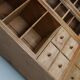 Large antique German pine apothecary cabinet / vitrine early 20th century