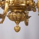Classic 12 light golden bronze chandelier from the mid-20th century