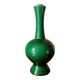 Green ceramic baluster vase