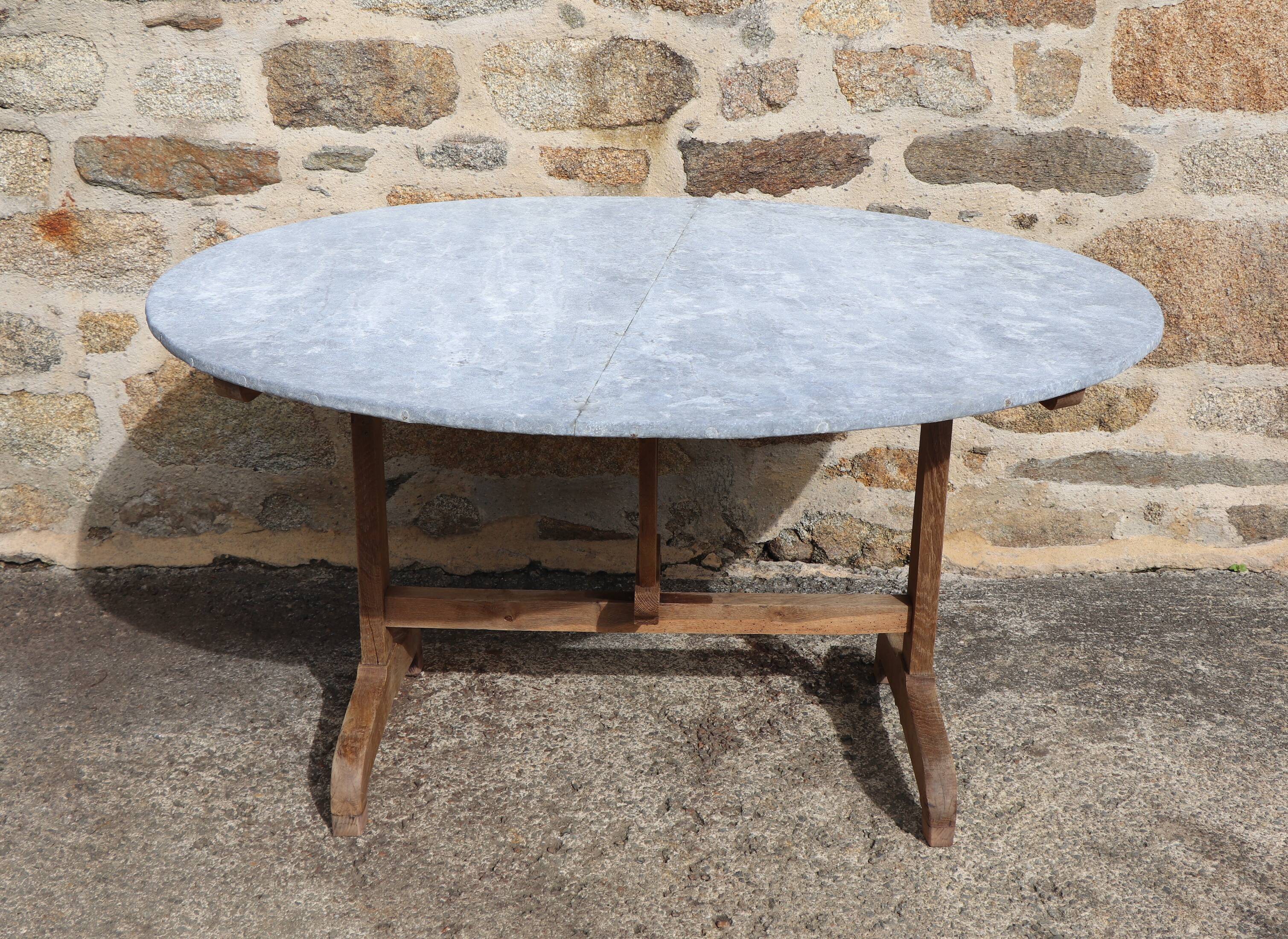 Nineteenth century zinc harvest table or winemaker