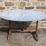 Nineteenth century zinc harvest table or winemaker