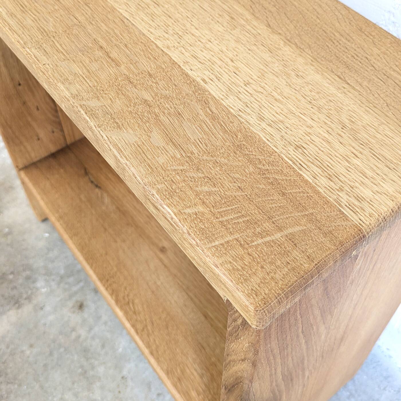 Solid oak bedside table