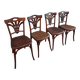 Ensemble de 4 chaises bistrot françaises anciennes Thonet – vers 1920