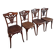 Ensemble de 4 chaises bistrot françaises anciennes Thonet – vers 1920
