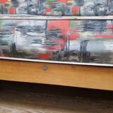 Scandinavian 3-seater convertible sofa bed, click-clack bench