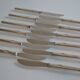 12 table knives silver metal handles & stainless steel blades 22 cm