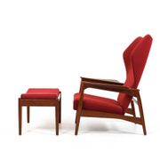 Fauteuil inclinable Cloud Master en teck Ib Kofod-Larsen 1950