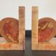 Pair of Art Deco marble bookends