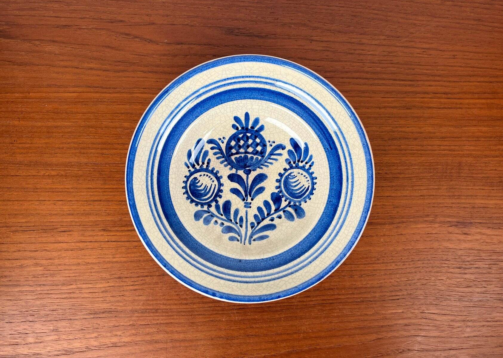 Mid-century modern German pottery wall plate by Wilhelm Kagel, 1960s.