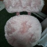 Chaise Pelfran moumoute rose