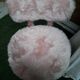 Chaise Pelfran moumoute rose