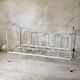 Vintage 1950s wrought iron bed bench