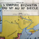 School map post vintage Byzantine Empire