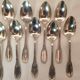 12 small silver metal spoons Orbrille