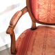 Pair of Louis XVI style cabriolet armchairs with medallion