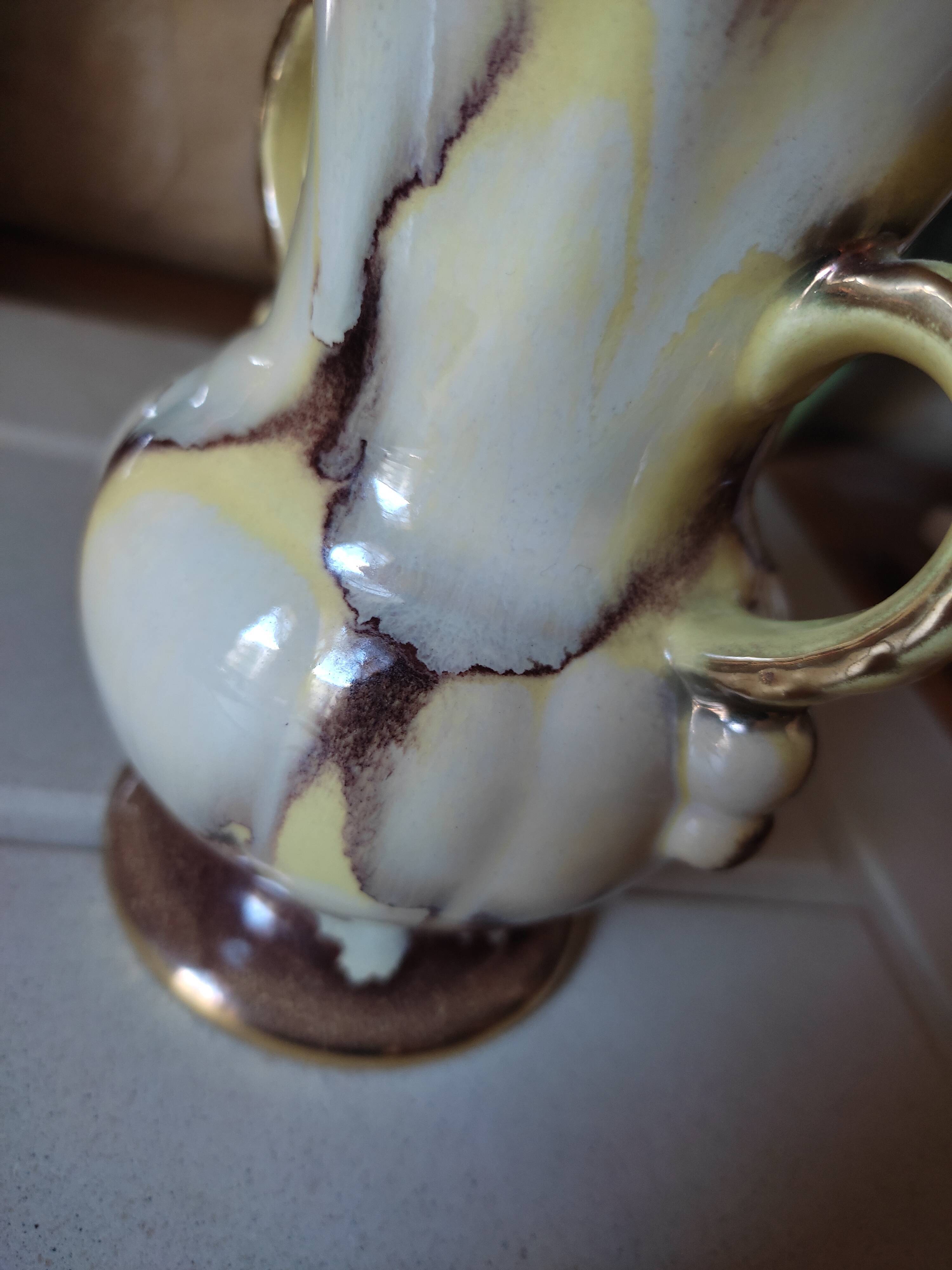 Vase 50s in marbled earthenware