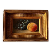 Nature morte aux pêches et raisins noirs