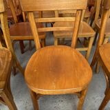 Lot of 20 mismatched Thonet Fischel restaurant bistro chairs in curved wood