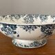Antique large salad bowl on a pedestal in Saint-Amand earthenware (Nord)