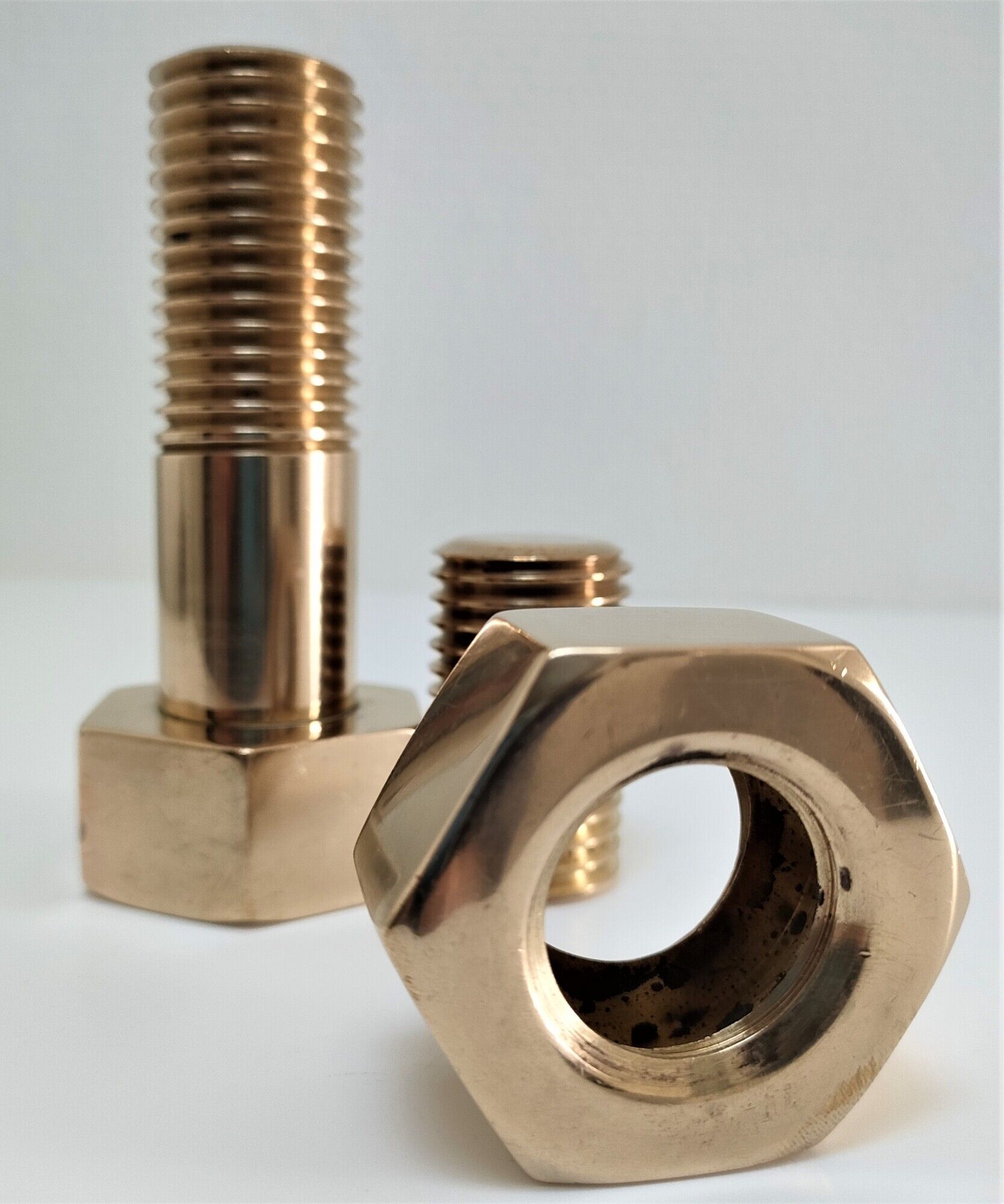 Box case solid brass shape nut bolt design 70s