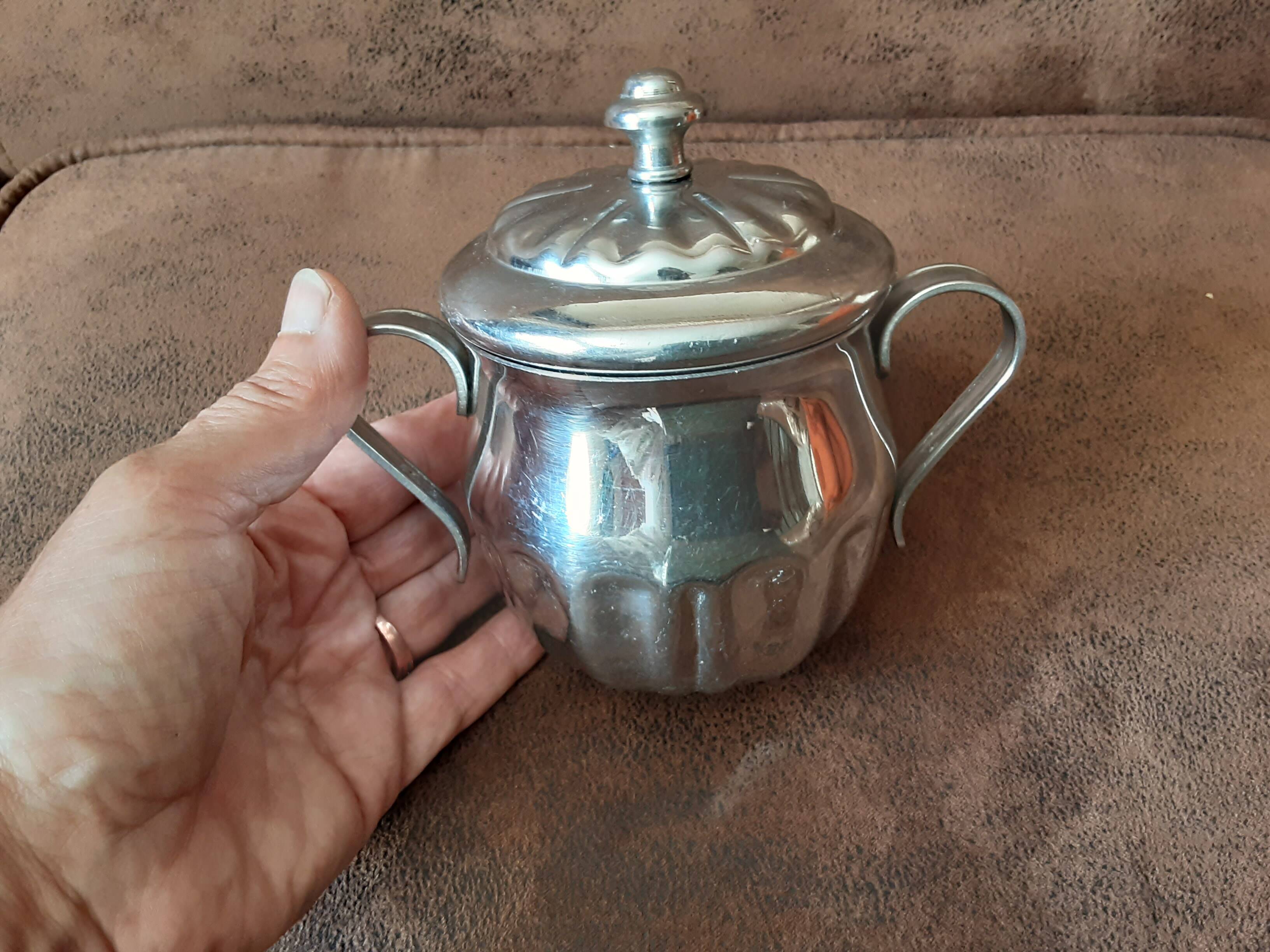 Sucrier  inox vintage