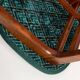 Green velvet Mid-Century chair designed by Rajmund Hałas, Poland, 1960s.