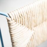 Hand-woven iron chairs from the 70s/80s, set of 4