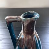 Peacock blue art deco pitcher