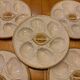 Lot de 5 assiettes à huîtres Saint-Clément France n°4589 – Faïence