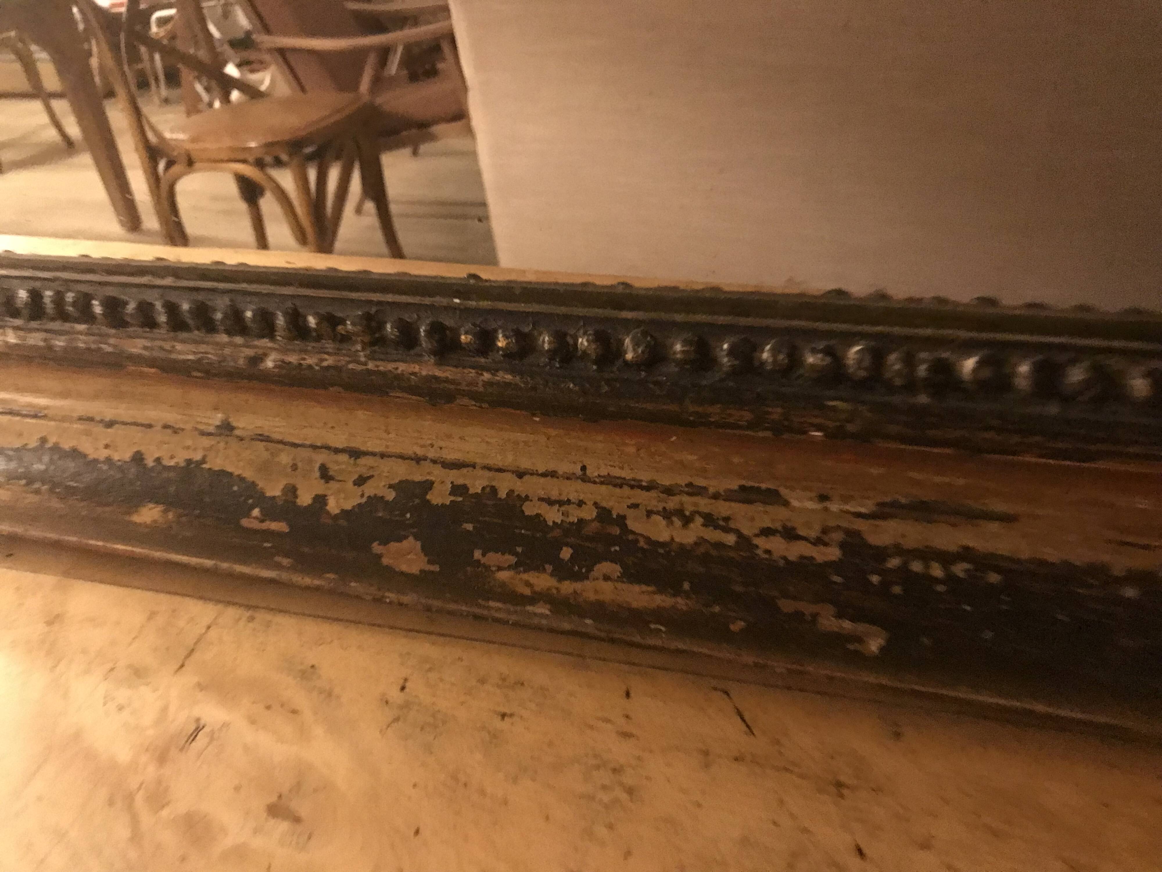 Large black Louis Philippe mirror