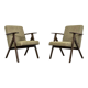 Pair Of Mid Century Oak Armchairs 1960's