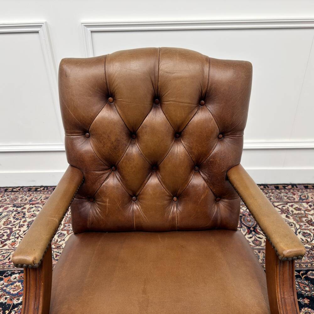 Brown Chesterfield President Office chair