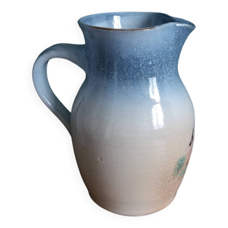 Jug signed by Atch, Chantal and Thierry Robert, Grès du Loir