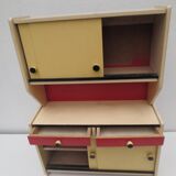 Old toy, vintage kitchen buffet